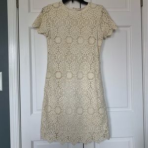 Tory Burch Cream Crochet Lace Dress - Sz XS